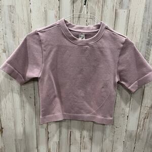 Everlane The Seamless Tee Crop Top| Purple Dusty Lavender Size M/L
